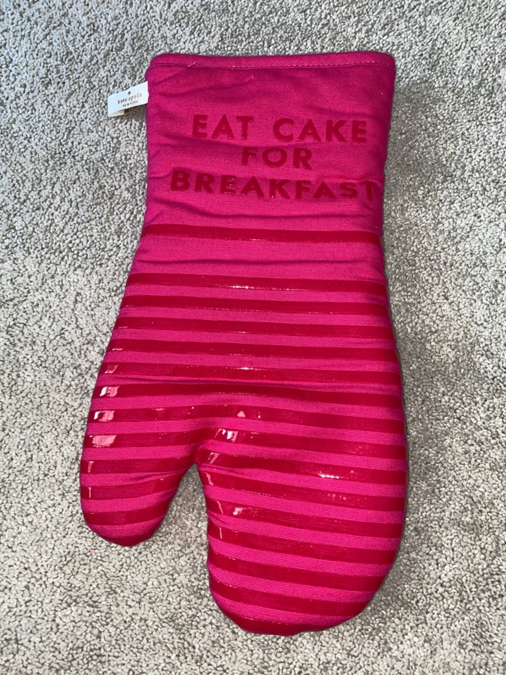 Kate Spade Eat‎ Cake For Breakfast Oven Mitt  Pink